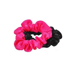 FUNKRAFTS Black & Pink Set of 2 Ponytail Holder-50