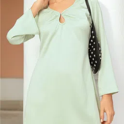 DressBerry Keyhole Classic Mini A-Line Flair Dress-image-89