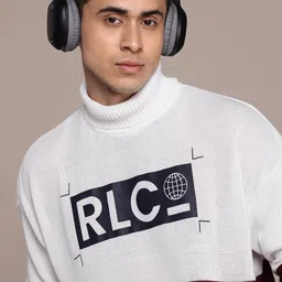 The Roadster Lifestyle Co. Typographic Colourblocked Drop shoulder Pullover-image-128