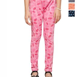 BAESD Girls Pack Of 4 Printed Ankle Length Leggings-image-50