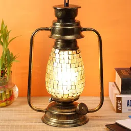 Devansh Gold-Toned Textured Traditional Table Lantern-20