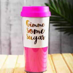 Archies Unisex Pink & White Plastic Sipper Cup-image-25