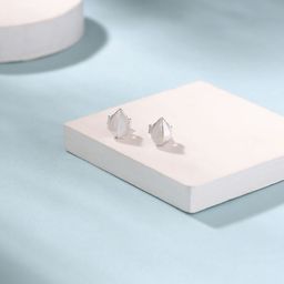 Kicky And Perky Silver-Plated Contemporary Studs-image-97