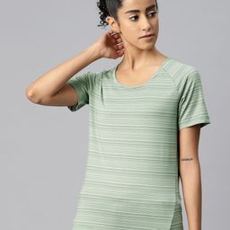 Alcis Women Striped Dry Tech Slim Fit T-shirt-picture-28
