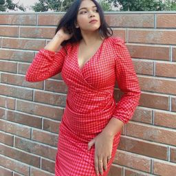 Tokyo Talkies Women Pretty Pink Self-Design Dress-image-6
