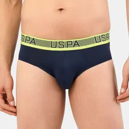 U.S. Polo Assn. Men Navy Blue Solid Basic Briefs-picture-48