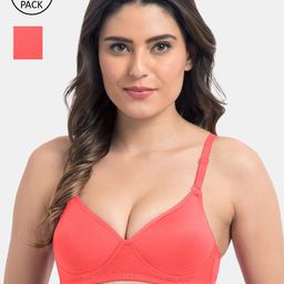 KOMLI Coral Solid Non-Wired Lightly Padded Everyday Bra-8