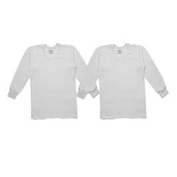 VIMAL JONNEY Kids Pack of 2 White Striped Thermal Tops-image-90