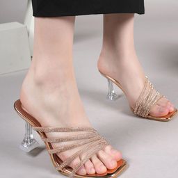 DressBerry Embellished Kitten Mules-38