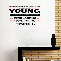 rawpockets Black Young Quotes Wall Stickers-33