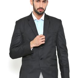 Shaftesbury London Black Regular Fit Single-Breasted Smart Casual Blazer-image-37