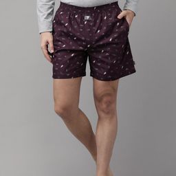 Van Heusen Men Allover Print Side Pocket Side Slits Boxer Shorts-picture-13