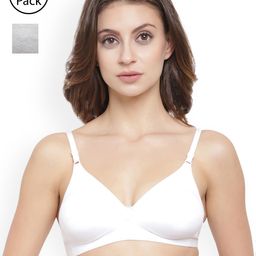Floret Pack Of 2 Melange Solid Non-Wired Non Padded T-shirt Bra T3058-33