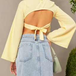 DressBerry Pastel Play Tie-Up Open Back Top-image-15
