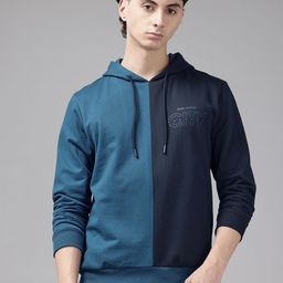 Park Avenue Slim Fit Colourblocked Hooded Sweatshirt-image-66