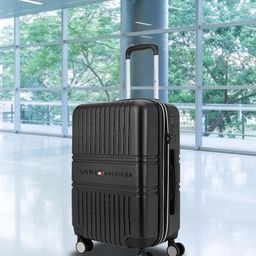 Tommy Hilfiger Textured Hard Sided Cabin Trolley Suitcase-31