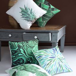 Alina decor White Set of 5 Geometric Square Cushion Covers-11