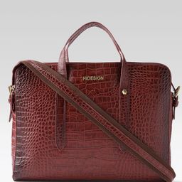 Hidesign Women ESMEE 03 Leather Animal Textured Laptop Bag-image-5
