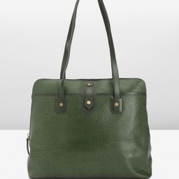 Hidesign Animal Textured Leather Structured Shoulder Bag-53