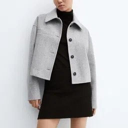MANGO Spread Collar Tailored Jacket-20
