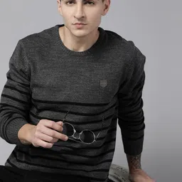 The Roadster Lifestyle Co. Striped Acrylic Pullover-image-19