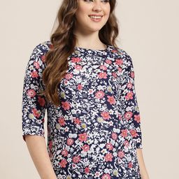 HERE&NOW Floral Printed Kurti-picture-5