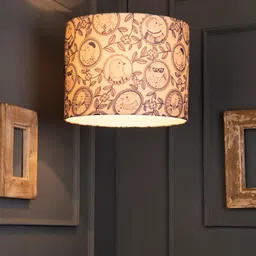 green girgit Beige & Navy Blue Printed Hanging Light-image-84