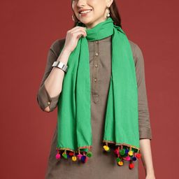 Anouk Women Solid Tasselled Scarf-57