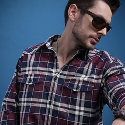 The Roadster Life co. Relaxed Fit Checked Casual Pure Cotton Shirt-picture-45