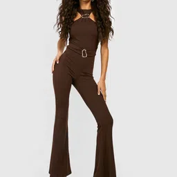 Boohoo Metal Ring Twist Detail Basic Jumpsuit-picture-34
