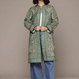 aarke Ritu Kumar Ethnic Motifs Woven Design Overcoat-19