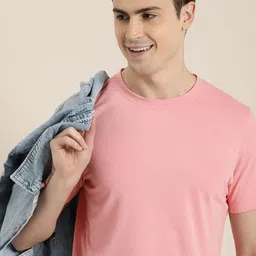 HERE&NOW Men Solid Regular Fit T-shirt-image-60