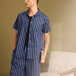 ETC Men Striped Pure Cotton Night Suit-picture-18