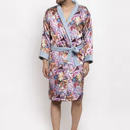 DECOREALM Blue Printed Bathrobe-picture-5