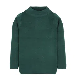 RVK Unisex Kids Green Solid Pullover Sweater-picture-35