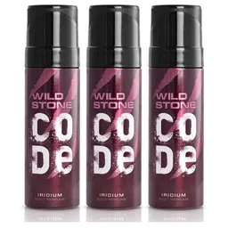 Wild stone Men Set of 3 Code Iridium Body Deodorants-5