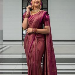 Sanwariya Silk Ethnic Motif Zari Woven Kanjeevaram Saree-image-7
