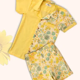 Peekaaboo Kids Boys Printed Pure Cotton Shirt with Short-picture-2