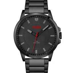 HUGO Men Black Solid First Bracelet Style Analogue Watch 1530187-Black-40