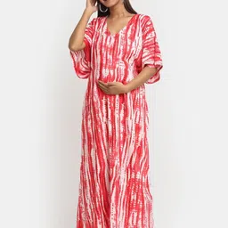 Mylo Kaftan Maternity A-Line Dress with Zipper-picture-53