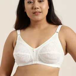 Sztori Plus Size White Lace Non-Wired Non Padded Everyday Bra SZ-BRA-701B-picture-34