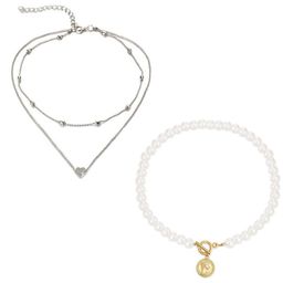 Jewels Galaxy Gold-Toned & White Gold-Plated Necklace-image-70