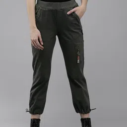 Roadster X DISCOVERY ADVENTURES Women Charcoal Grey Utility Jogger-image-4
