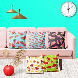 ArtzFolio Multicoloured Set of 5 Square Cushion Covers-image-66