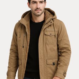 L'monte Men Solid Hooded Insulator Winter Parka Jacket-image-88