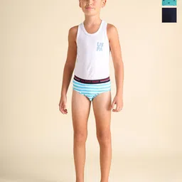 U.S. Polo Assn. Kids Boys Pack Of 3 Printed Basic Briefs- EKB03-WDN-P3-image-40
