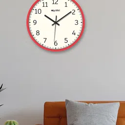 OLIVE TREE Pink & White Round Contemporary Wall Clock-image-29