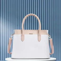 Fastrack Colourblocked Zip Detail PU Shopper Handheld Bag-54