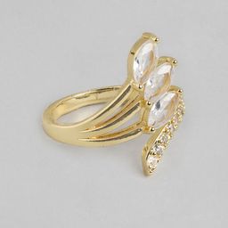 DressBerry Women Stone-Studded Adjustable Finger Ring-image-18