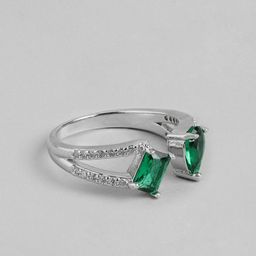 DressBerry Women Stone-Studded Adjustable Finger Ring-image-41